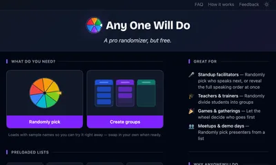 Image: Any One Will Do