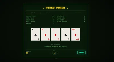Image: Video Poker with EV Display