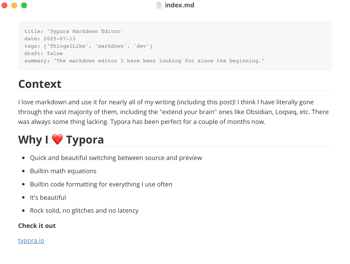 typora blog post